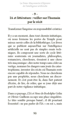 La Franc-Maçonnerie à l'épreuve de l'intelligence artificielle