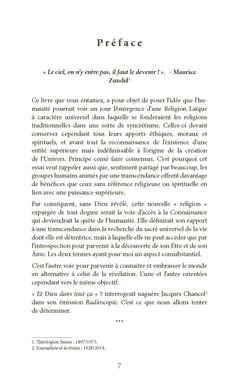 Ouverture vers une Religion Laïque Universelle: Entre Conclave et Convent ou Le troisième Testament