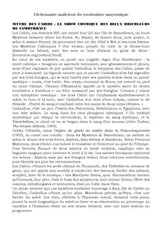 Dictionnaire malicieux du vocabulaire maçonnique