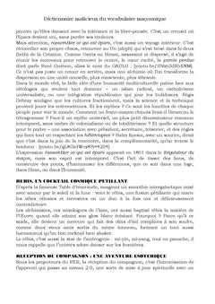 Dictionnaire malicieux du vocabulaire maçonnique