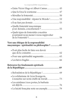 La responsabilité maçonnique