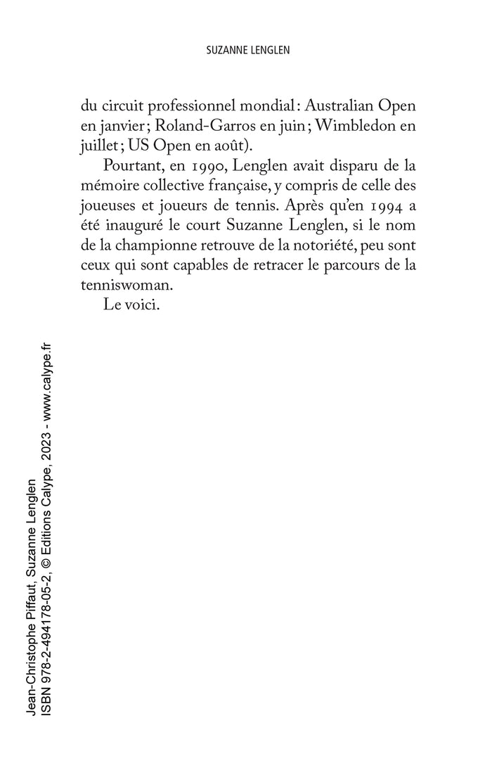 Suzanne Lenglen: Et la femme créa le tennis moderne