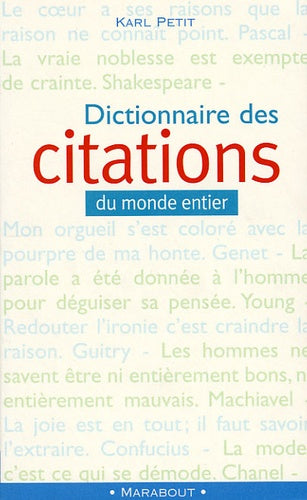 Dictionnaire des citations du monde entier. 3eme édition