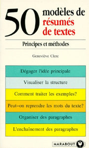50 modèles de résumés de textes