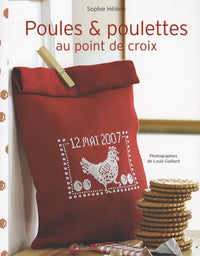 Poules et poulettes au point de croix
