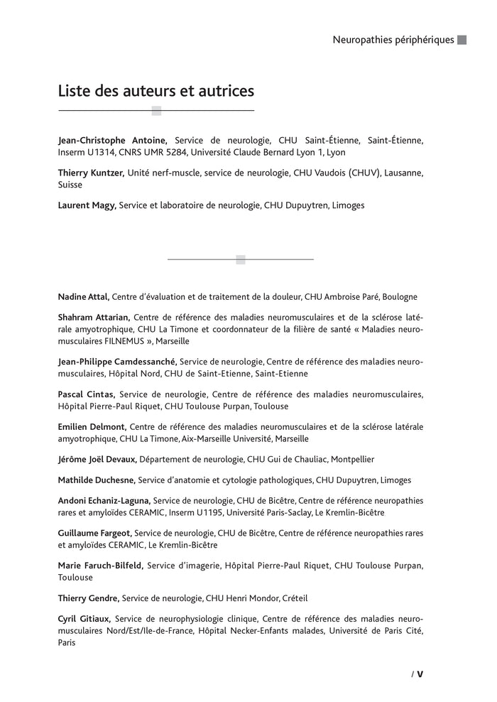 Neuropathies périphériques