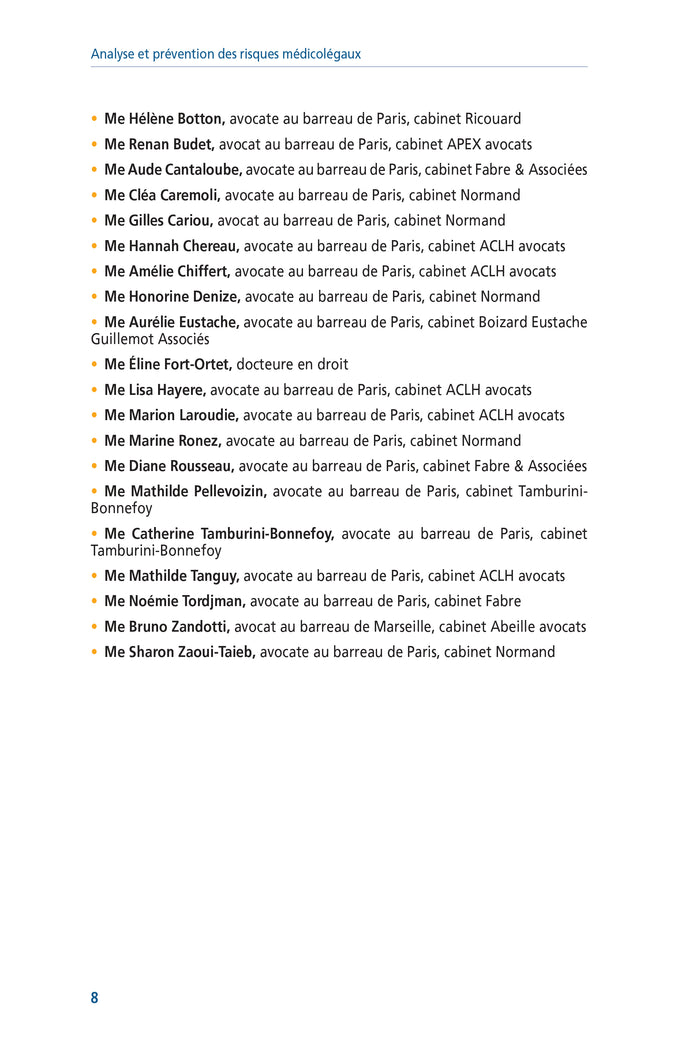 Analyse et prévention des risques médicolégaux en gynécologie, obstétrique, périnatalogie et pédiatrie