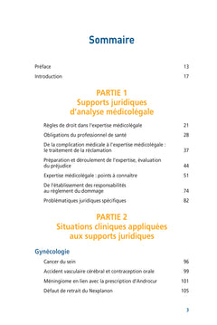 Analyse et prévention des risques médicolégaux en gynécologie, obstétrique, périnatalogie et pédiatrie