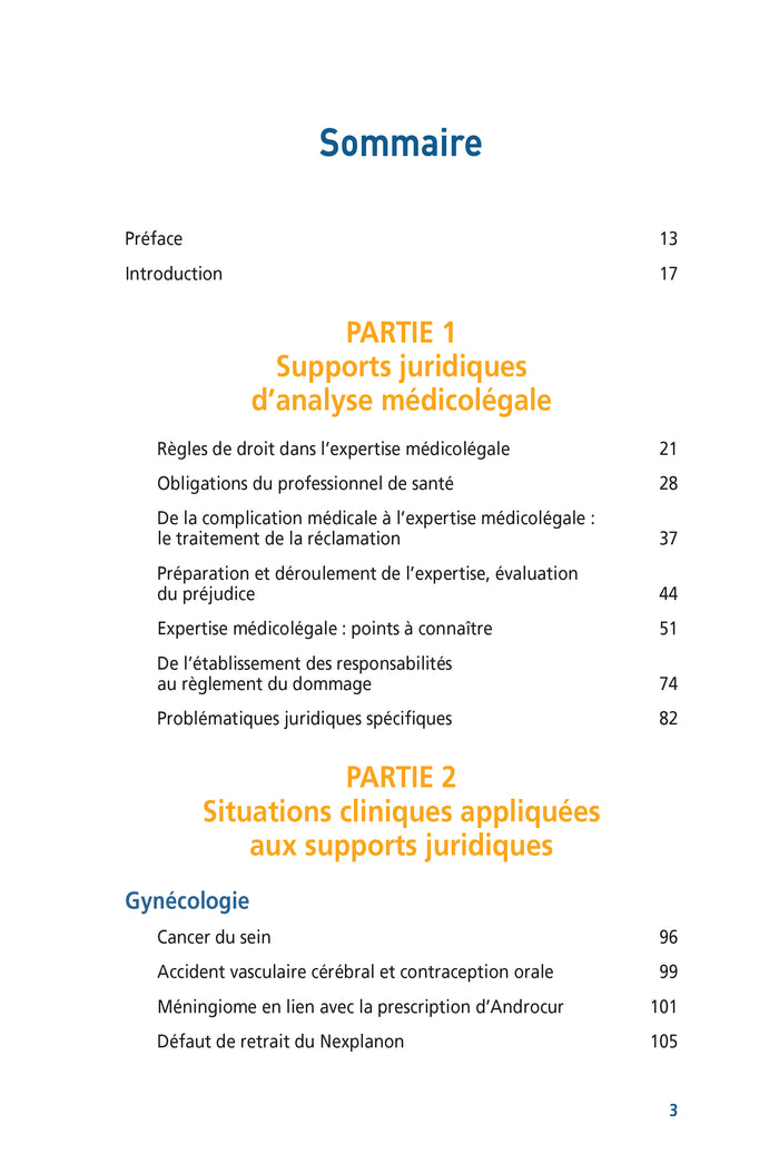 Analyse et prévention des risques médicolégaux en gynécologie, obstétrique, périnatalogie et pédiatrie