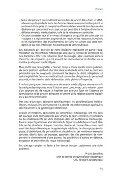 Analyse et prévention des risques médicolégaux en gynécologie, obstétrique, périnatalogie et pédiatrie