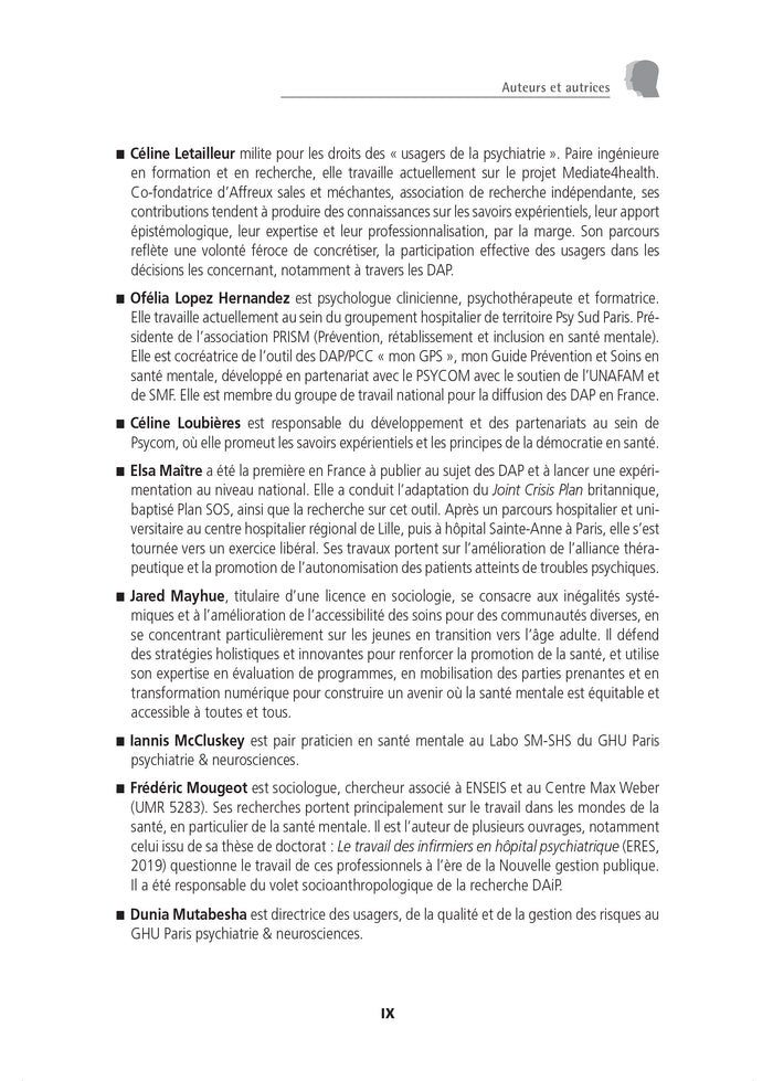 Le guide des directives anticipées psychiatriques