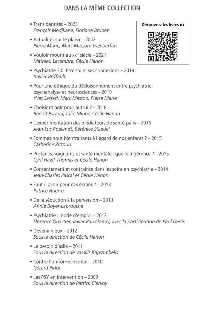 Le guide des directives anticipées psychiatriques