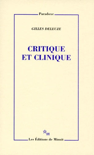 Critique et clinique