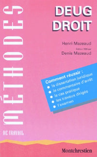 Méthodes de travail DEUG Droit