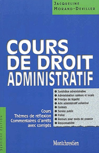 Cours de droit administratif