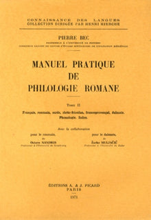 Manuel pratique de philologie romane. Tome II