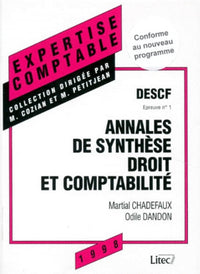 Annales de synthèse Droit et comptabilité: DESCF, épreuve no 1