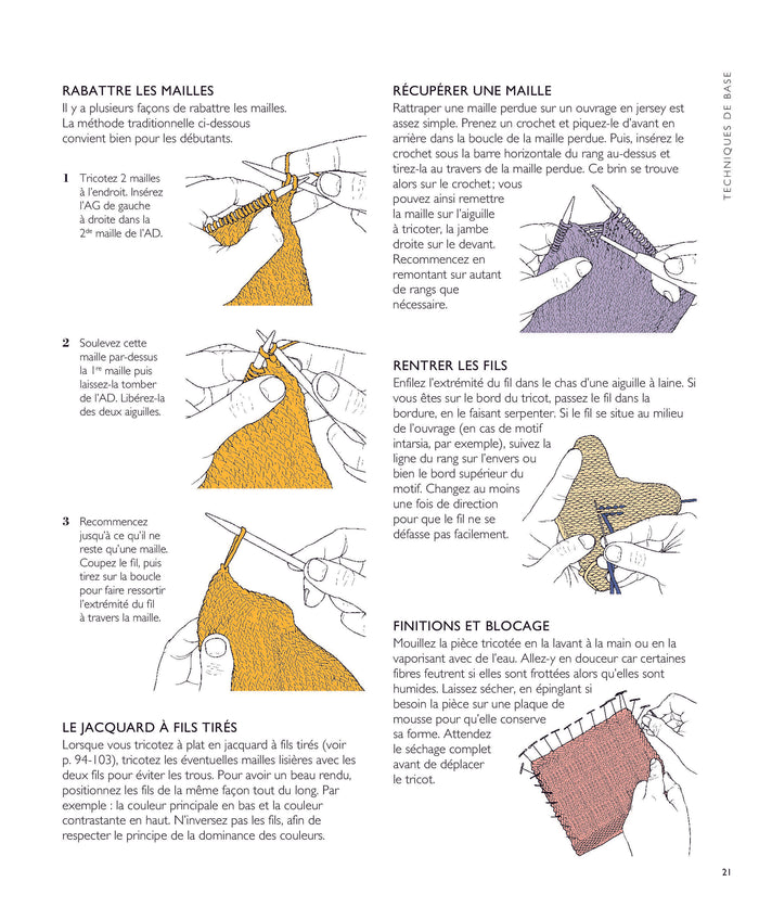 Tricot : Tous les points pas à pas