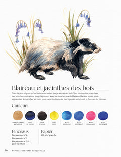 Merveilleuse forêt à l'aquarelle