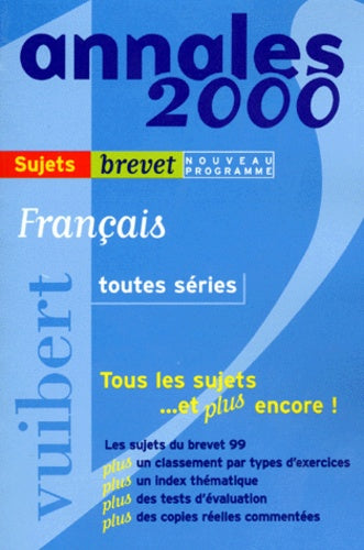 Annales 2000, français toutes séries, brevet corrigés numéro 8