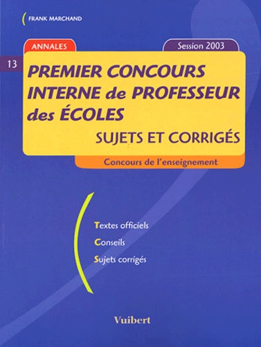 Premier concours interne de professeur des écoles