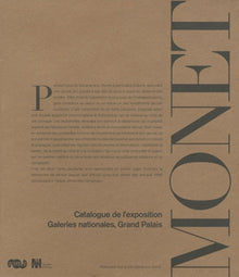 Monet - Catalogue de l'exposition - Galeries nationales, Grand Palais