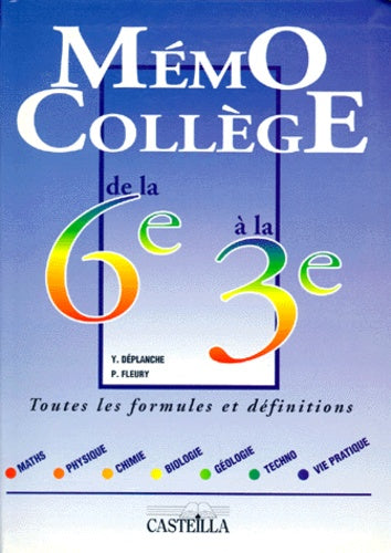 Memo College De La 6eme A La 3eme