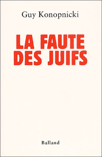 La Faute des juifs