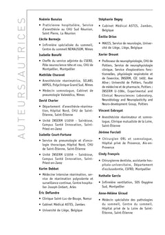 Syndrome d'apnée du sommeil en périopératoire