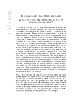Communiquer en anesthésie-réanimation et médecine péri-opératoire