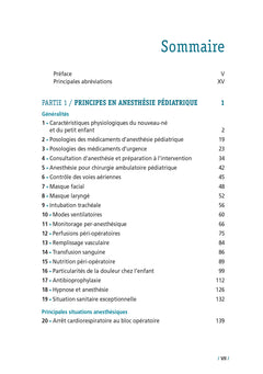 Principes et protocoles en anesthésie pédiatrique