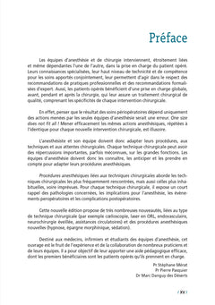 Procédures anesthésiques liées aux techniques chirurgicales