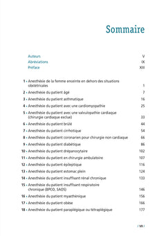 Procédures anesthésiques liées aux terrains