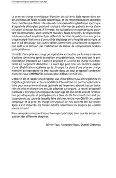 Chirurgie oncologique digestive du sujet âgé