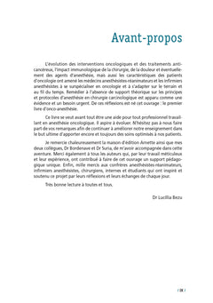 Principes et protocoles d'anesthésie en chirurgie oncologique