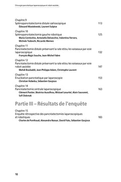Chirurgie pancréatique laparoscopique et robot-assistée
