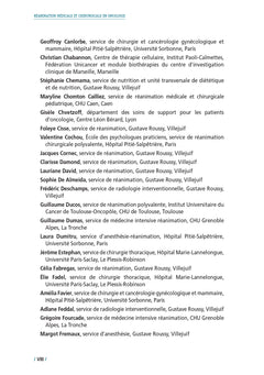 Réanimation médicale et chirurgicale  en oncologie