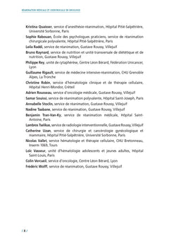 Réanimation médicale et chirurgicale  en oncologie