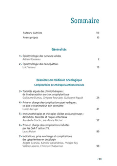 Réanimation médicale et chirurgicale  en oncologie