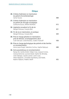 Réanimation médicale et chirurgicale  en oncologie