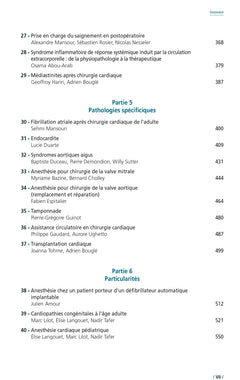 Anesthésie-Réanimation en chirurgie cardiaque