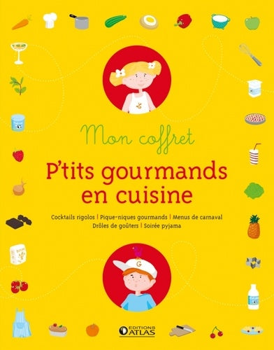 Mon coffret p'tits gourmands en cuisine: 5 volumes, Cocktails rigolos ; Pique-niques gourmands ; Menus de carnaval ; Drôles de goûters ; Soirée pyjama