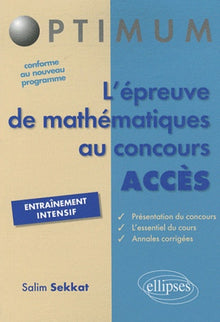 L'épreuve de mathématiques au concours ACCES