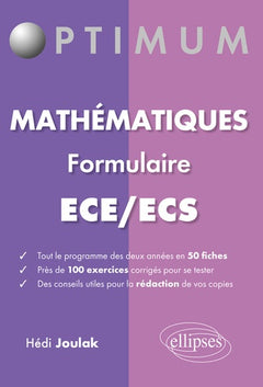 Les mathématiques en prépa HEC en fiches
