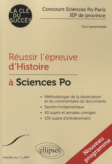 Réussir l'épreuve d'histoire à Sciences Po Paris - IEP de Province
