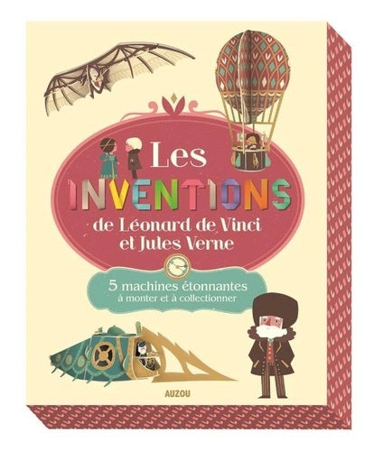 LES INVENTIONS DE LEONARD DE VINCI ET DE JULES VERNE. 5 MACHINES ETONNANTES A MONTER ET A COLLECTION