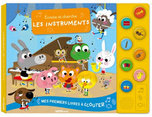 Mes premiers livres à écouter - Écoute et cherche les instruments