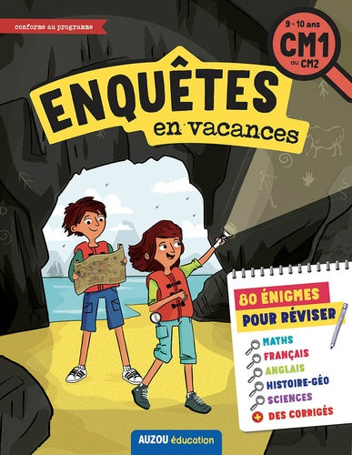 Cahier de vacances ludiques 2021 - Enquêtes en vacances du CM1 au CM2