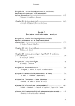 Méthodes biostatistiques appliquées à la recherche clinique en cancérologie