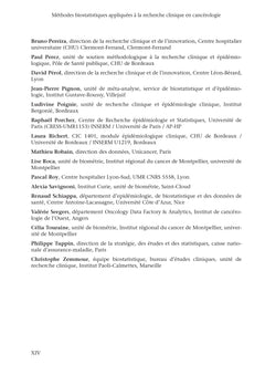 Méthodes biostatistiques appliquées à la recherche clinique en cancérologie